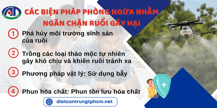 Các biện pháp phòng ngừa nhằm ngăn chặn ruồi gây hại hiệu quả, đơn giản, thân thiện với môi trường.