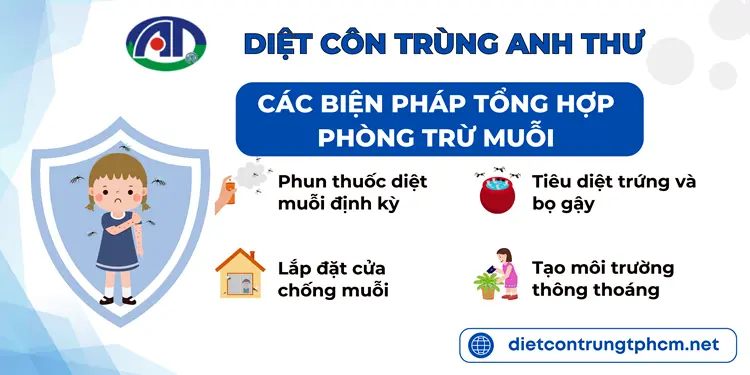 Các biện pháp tổng hợp phòng trừ muỗi mang lại hiệu quả cao.